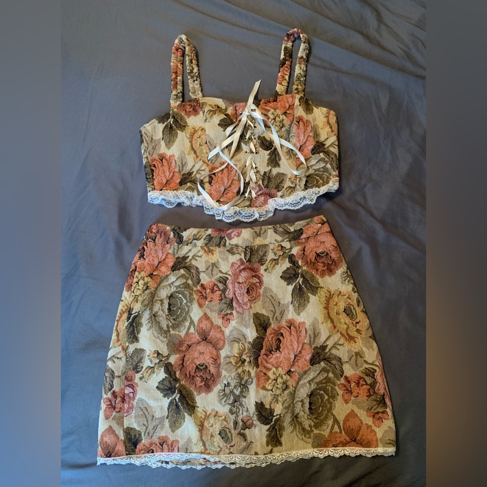 Really cute two-piece top and skirt